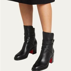 Christian Louboutin Calfskin Ankle Boots Black